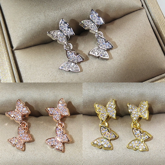 Aretes de Diamante con Moño