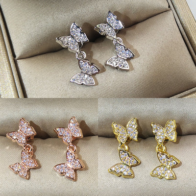 Aretes de Diamante con Moño