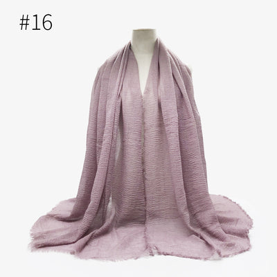 Pashmina de Algodón Suave con Flecos - Pañuelo Versátil para Mujer - Image 19