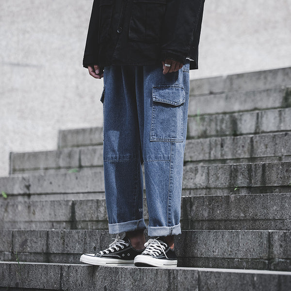 Pantalones Jeans Anchos Hombre - Estilo Trendy