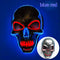 Calavera Bicolor Azul Y Rojo