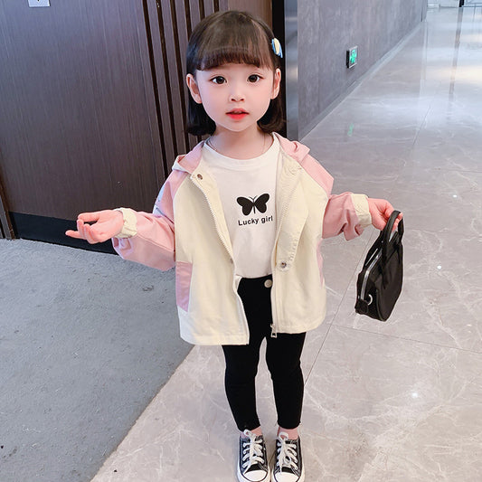 Chaqueta Niña Estilo Coreano Combinada de Colores - Image 2