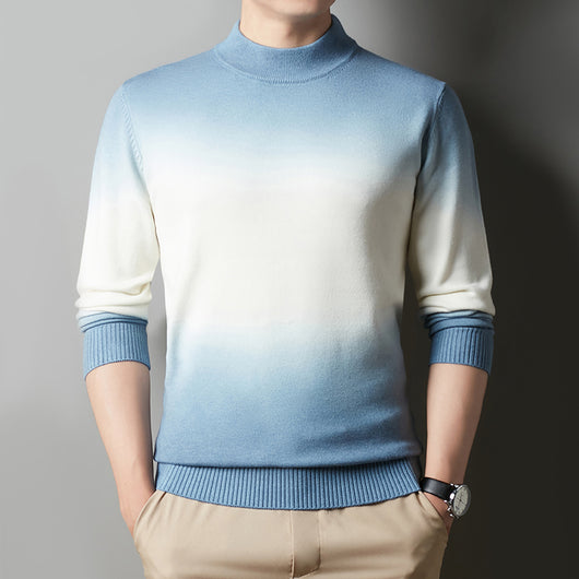 Suéter Cuello Alto Efecto Degradado para Hombre - Image 9