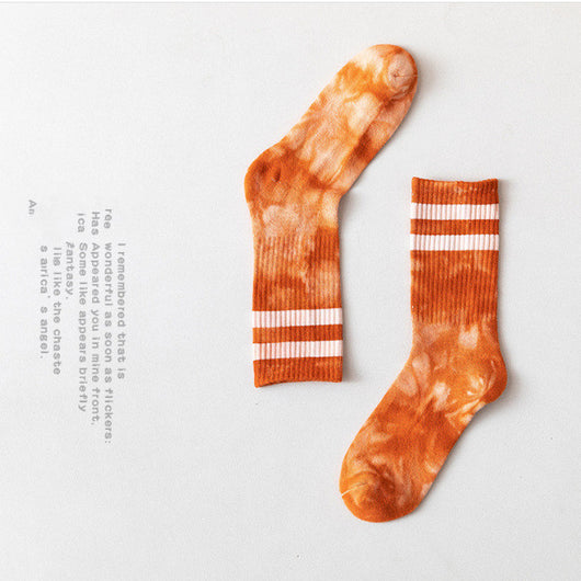 Calcetines para Parejas Tubo Alto Otoño Invierno con Diseño de Rayas - Image 21