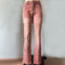 Jeans Rectos con Bordados Retro