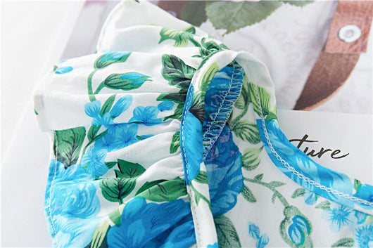 Vestido Infantil de Algodón con Volantes y Estampado Floral - Image 11