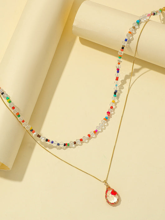Colgante de Resina con Flor Seca y Gota de Agua - Diseño Europeo Moderno - Image 22