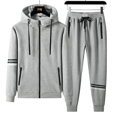 Conjunto Deportivo de Sudadera con Capucha y Pantalón en Algodón Puro para Hombre - Image 3