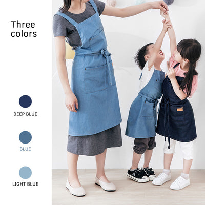 Conjunto de Delantales de Mezclilla para Padres y Bebés - Image 9