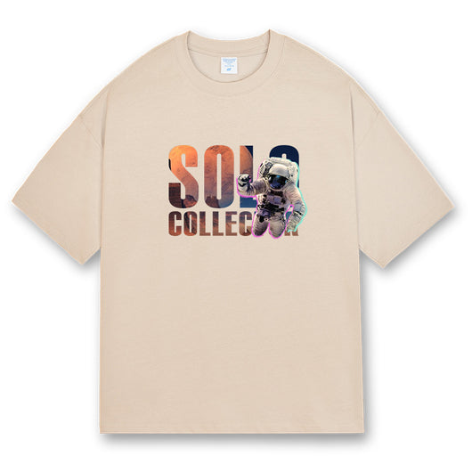 Camiseta Suelta Estampado Astronauta Manga Corta para Hombre - Image 5
