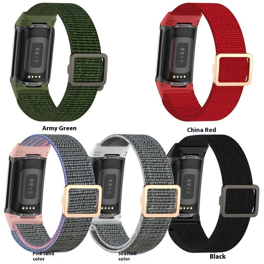 Correa de Reloj Tejida en Nylon Elástico con Concha - Image 3