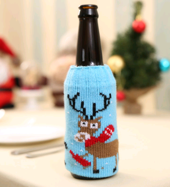 Juego de Botellas Decorativas Navideñas para Vino y Champagne - Image 18