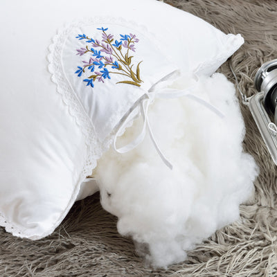 Almohada de Algodón Puro con Terciopelo de Pluma - Blanca - Image 8