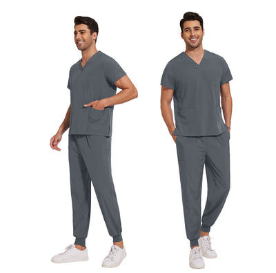 Conjunto de Uniformes Médicos para Hombre con Tela Elástica y Secado Rápido - Image 25