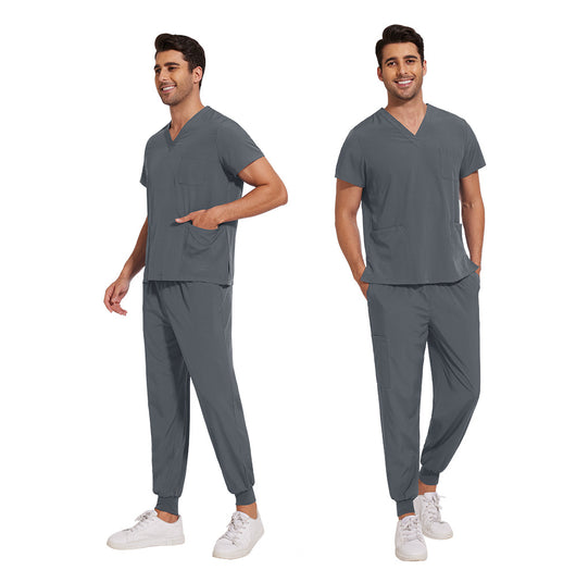 Conjunto de Uniformes Médicos para Hombre con Tela Elástica y Secado Rápido - Image 25
