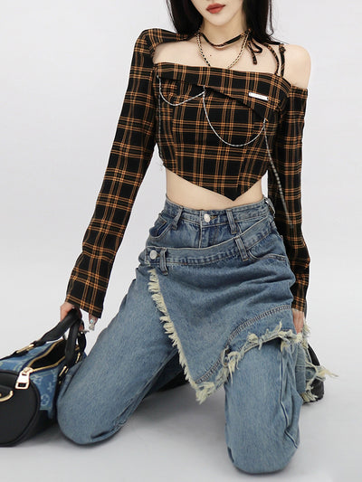 Camiseta Corta Mujer Diseño Personalidad con Sentido de Moda - Image 8