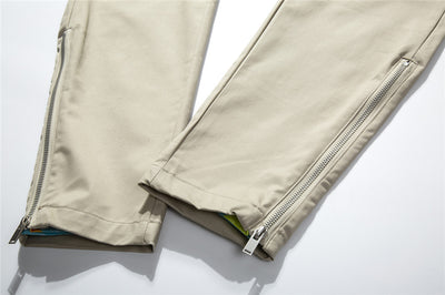 Pantalones Cargo Rectos con Múltiples Bolsillos Estampado Floral Cashew para Hombre - Image 6