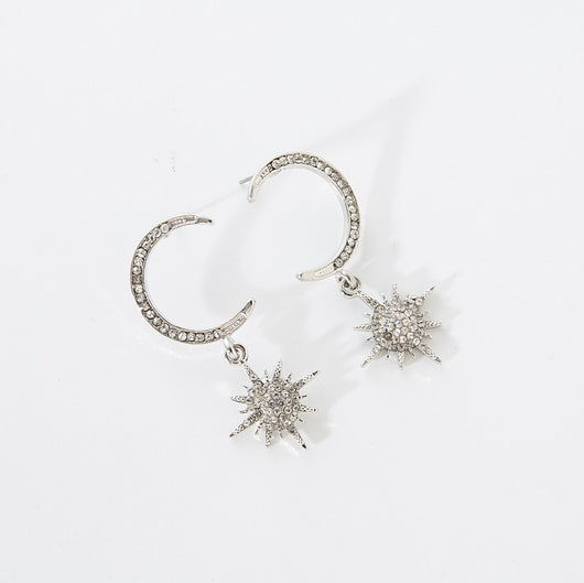 Aretes Largos Versátiles de Estrella y Luna Creciente - Image 3