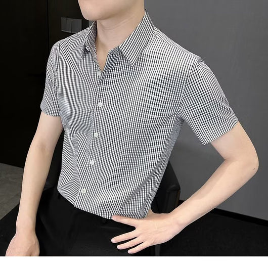 Camisa Cuadros Minimalista para Hombre - Estilo Moderno - Image 11