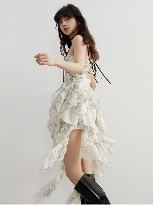Vestido Romántico con Estampado Desmontable y Correa Ajustable - Image 17