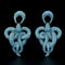 Snake Stud Earrings Gothic Estilo Big Earrings Azul