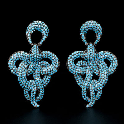 Aretes de Serpiente Estilo Gótico Grandes - Image 4