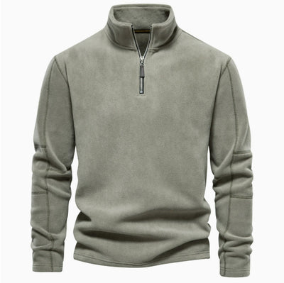 Sudadera Deportiva para Hombre con Cuello Alto y Cierre de Medio Zip