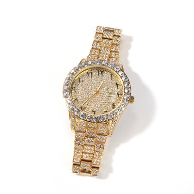Reloj Digital de Flores Británicas con Diamantes Completos y Pantalla Grande - Image 10