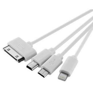 Cable Multipropósito 4 en 1 Compatible con iPhone y Android