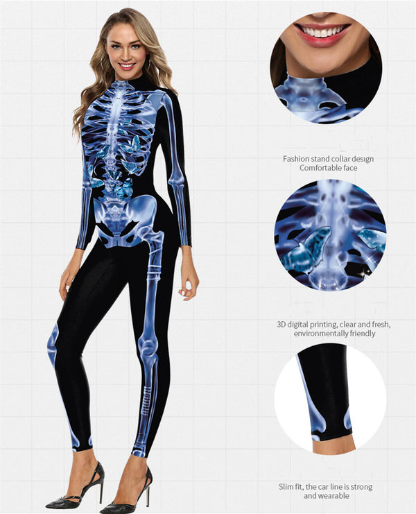 Disfraz de Esqueleto para Halloween - Traje Cosplay Completo