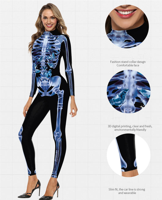 Disfraz de Esqueleto para Halloween - Traje Cosplay Completo