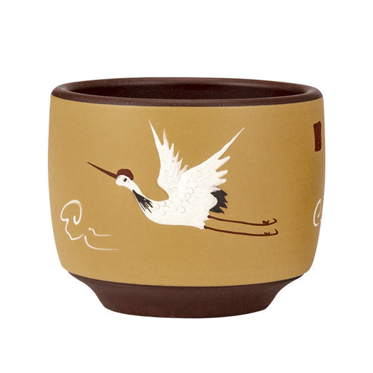 Taza de Té Cerámica Arcilla Púrpura Estilo Retro Chino Pintada a Mano