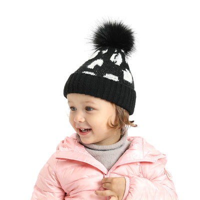 Gorro de Punto Mohair Infantil Estampado Leopardo - Image 3