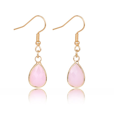 Aretes Colgantes de Piedra Gota de Agua - Diseño Versátil para Mujer - Image 7