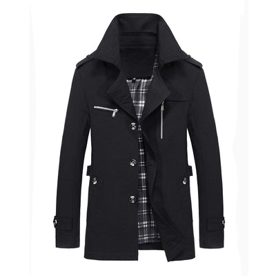 Chaqueta de Trabajo Casual Solido con Solapa para Hombre - Image 12