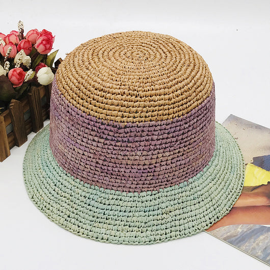 Sombrero de Rafia Tejido a Mano Plegable para Mujer - Image 13