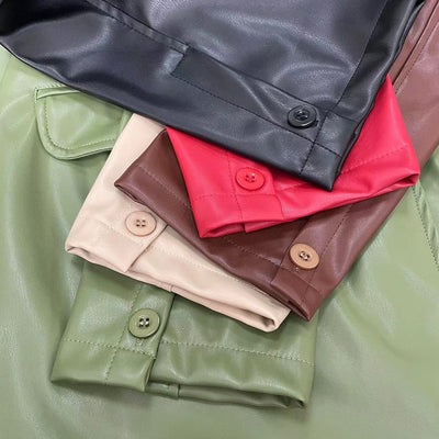 Abrigo de Cuero Premium Europeo y Americano - Traje Cálido - Image 11