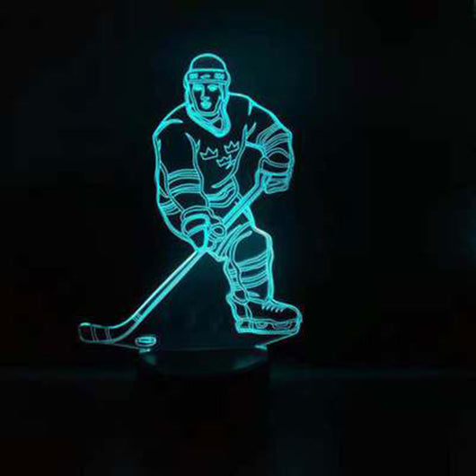 Lámpara LED 3D Nocturna Serie Jugador de Hockey - Image 4