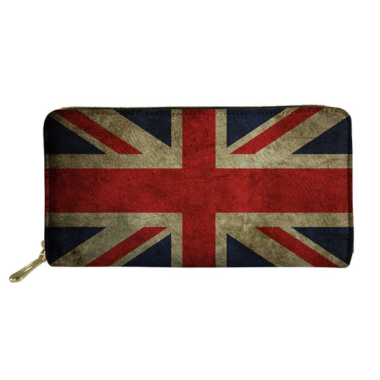 Billetera con Patrón Banderines Vintage Estilo Americano