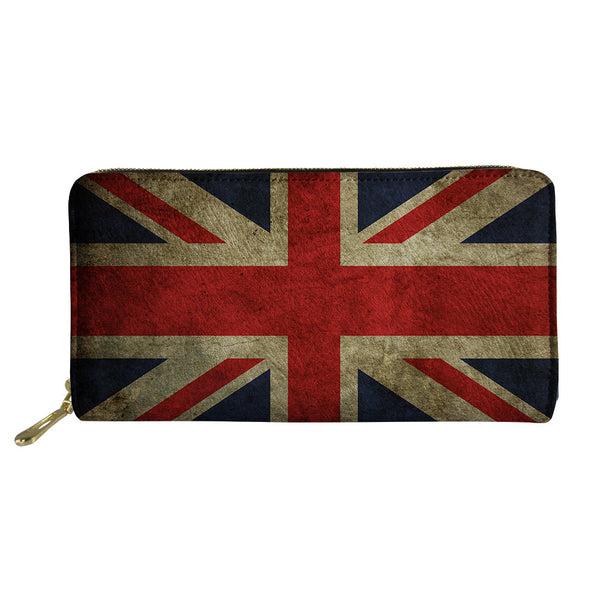 Billetera con Patrón Banderines Vintage Estilo Americano