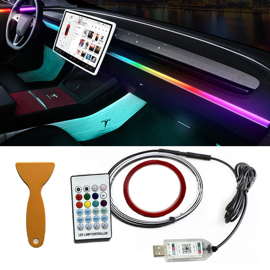 Luz Ambiental USB para Auto con Sincronización Musical