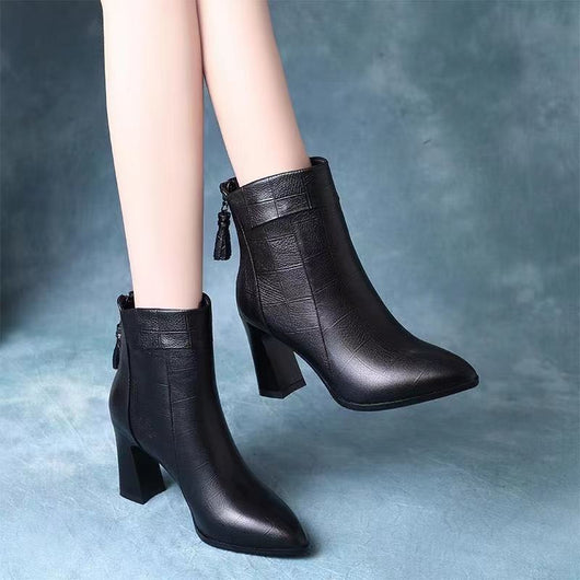 Botas Cortas para Mujer con Tacón Grueso y Medio - Image 4