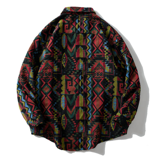 Chaqueta de Trabajo Étnica en Lana Gruesa para Hombre - Image 6