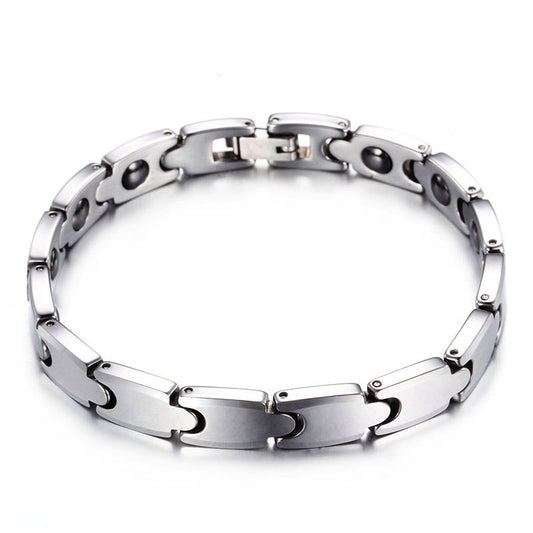 Pulsera Magnética de Acero Tungsteno para Hombre