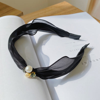 Diadema de Organza Mori con Perlas - Image 10