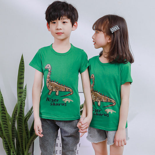 Camiseta Básica de Cuello Redondo Manga Corta