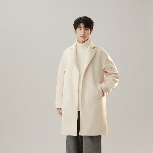 Abrigo de Lana Estilo Coreano Cuello Solapa Elegante - Image 4
