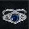 Heart-shaped Diamond Ring Azul 10