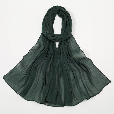 Pañuelo de Seda Chiffon Transpirable Efecto Anti-Arrugas Colores Lisos - Image 4