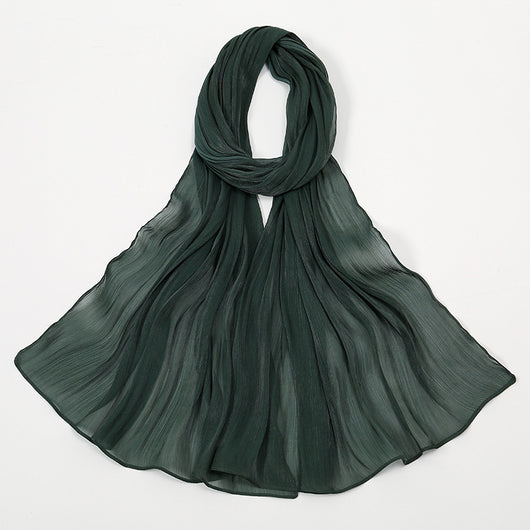 Pañuelo de Seda Chiffon Transpirable Efecto Anti-Arrugas Colores Lisos - Image 4